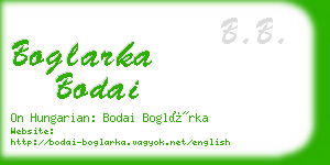 boglarka bodai business card